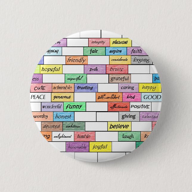 Chapa Redonda De 5 Cm Arco iris de la pintada inspiradora (Anverso)