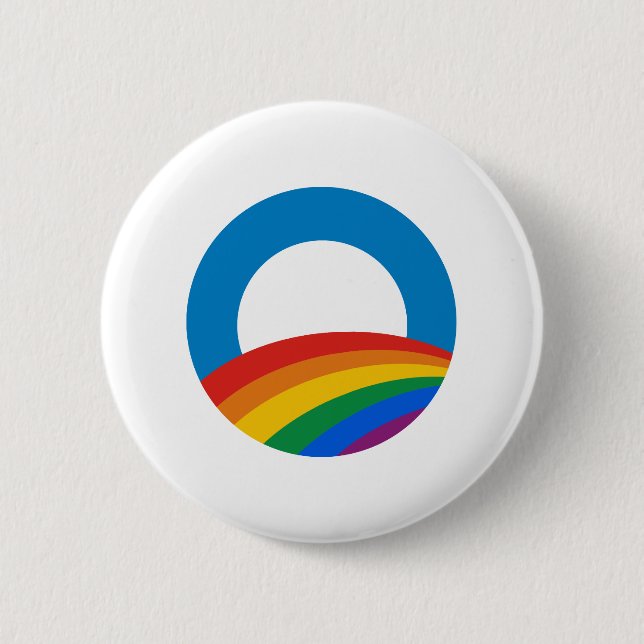 Chapa Redonda De 5 Cm Arco iris de Obama (Anverso)