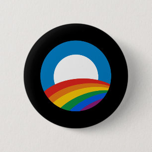 Chapa Redonda De 5 Cm Arco iris de Obama