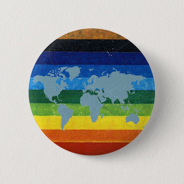 Chapa Redonda De 5 Cm arco iris del simbol de la paz (Anverso)