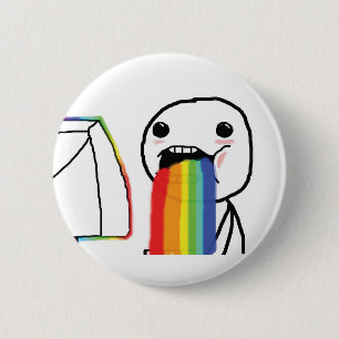 Chapa Redonda De 5 Cm Arco iris Puking