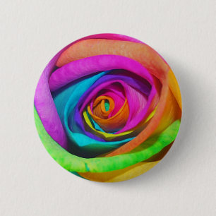 Chapa Redonda De 5 Cm Arco iris subió