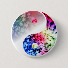 Chapa Redonda De 5 Cm Arco iris Yin Yang