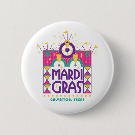 Chapa Redonda De 5 Cm Arco Mardi Gras, Galveston, Texas