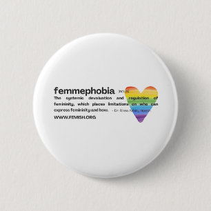 Chapa Redonda De 5 Cm Arcoiris FEMMEPHOBIA Pin