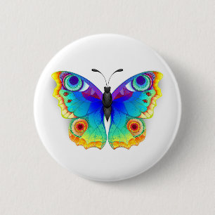 Chapa Redonda De 5 Cm Arcoiris mariposa Peacock Eye