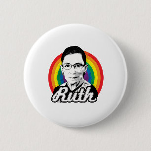 Chapa Redonda De 5 Cm Arcoíris Ruth - Política LGBT -