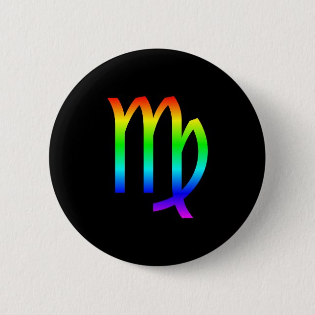 Chapa Redonda De 5 Cm Arcoiris virgo (Anverso)