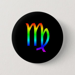 Chapa Redonda De 5 Cm Arcoiris virgo