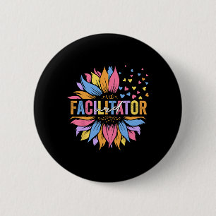 Chapa Redonda De 5 Cm Ard Facilitador Educación Especial Girasol