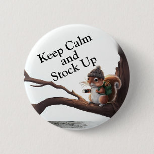 Chapa Redonda De 5 Cm Ardilla del alfiler del alfiler del pimiento del a