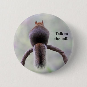 Chapa Redonda De 5 Cm Ardilla enojada