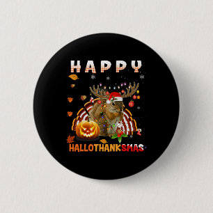 Chapa Redonda De 5 Cm Ardilla Halloween Y Feliz Navidad Feliz Hallo