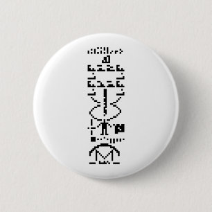 Chapa Redonda De 5 Cm Arecibo Binary Message 1974