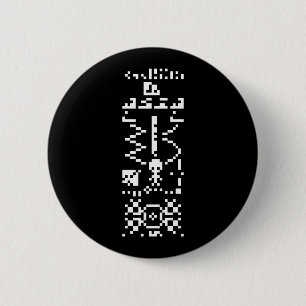 Chapa Redonda De 5 Cm Arecibo Binary Message Reply