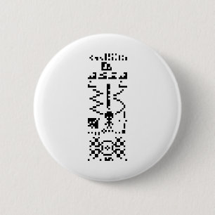 Chapa Redonda De 5 Cm Arecibo Binary Message Reply