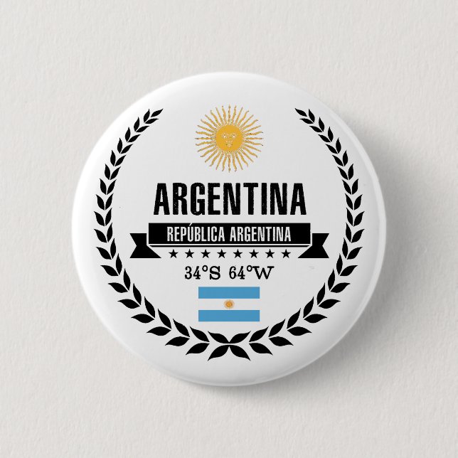 Chapa Redonda De 5 Cm Argentina (Anverso)