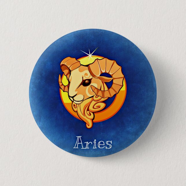 Chapa Redonda De 5 Cm Aries (Anverso)