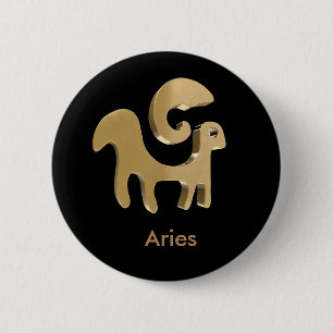 Chapa Redonda De 5 Cm Aries, Ariete