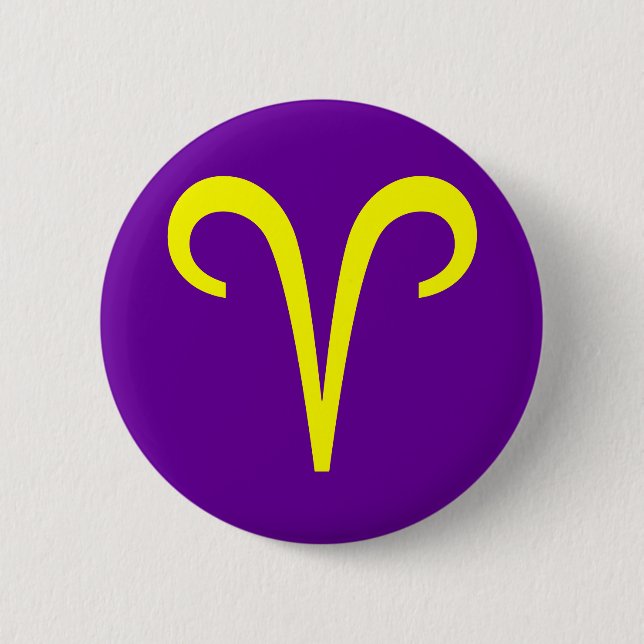 CHAPA REDONDA DE 5 CM ARIES, SIGNO ZODIACAL (Anverso)