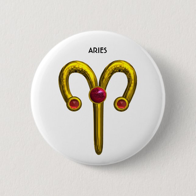CHAPA REDONDA DE 5 CM ARIES ZODIAC BIRTHDAY JEWEL (Anverso)