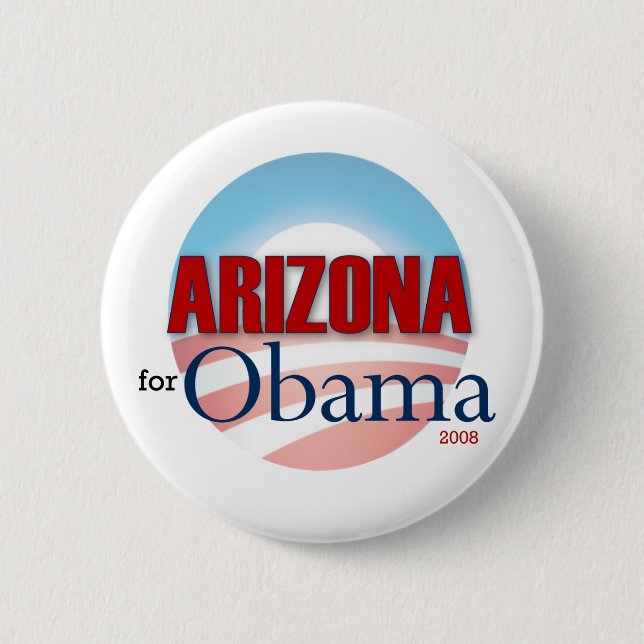 Chapa Redonda De 5 Cm Arizona para Obama (Anverso)