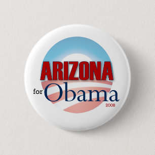 Chapa Redonda De 5 Cm Arizona para Obama