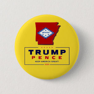 Chapa Redonda De 5 Cm Arkansas para Trump Pence 2020