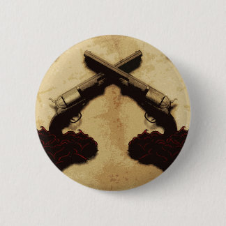 Chapa Redonda De 5 Cm Armas y rosas