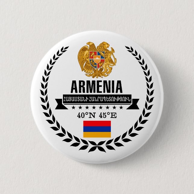 Chapa Redonda De 5 Cm Armenia (Anverso)