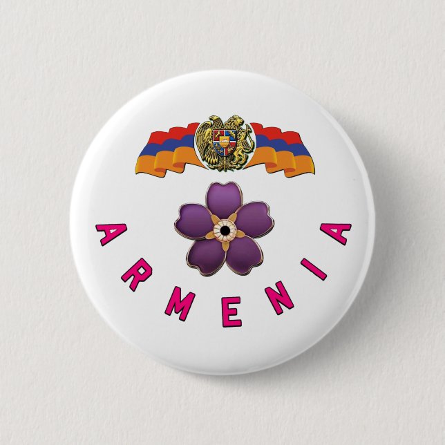 Chapa Redonda De 5 Cm Armenia (Anverso)
