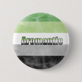 Chapa Redonda De 5 Cm Aromantic pride flag badge