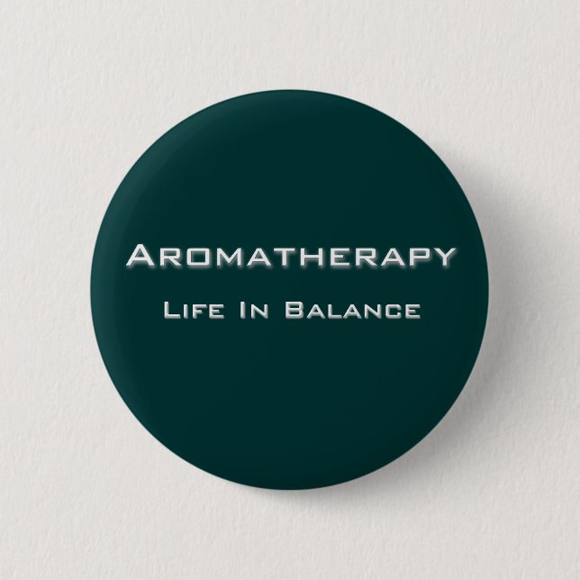 Chapa Redonda De 5 Cm Aromaterapia - Texto blanco (Anverso)