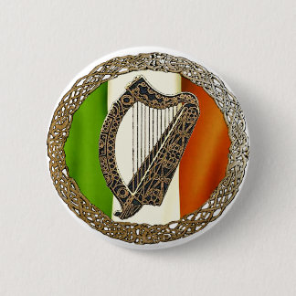 Chapa Redonda De 5 Cm Arpa irlandesa