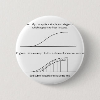Chapa Redonda De 5 Cm Arquitecto vs Ingeniero