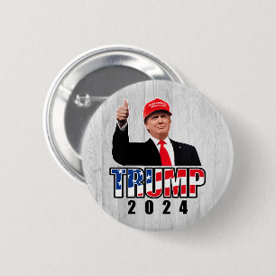 Chapa Redonda De 5 Cm Arriba, Donald Trump 2024