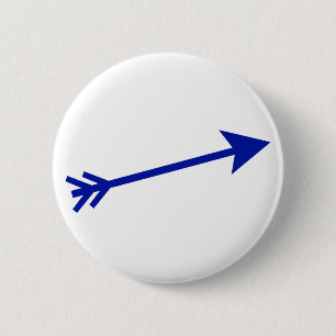 Chapa Redonda De 5 Cm Arrow Blue Dk 15deg Los regalos de Zazzle del MUSE