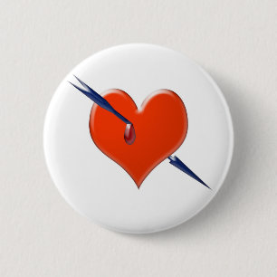 Chapa Redonda De 5 Cm Arrow through the heart