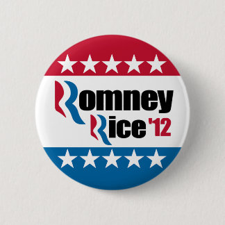 Chapa Redonda De 5 Cm Arroz 2012 de Mitt Romney Condi
