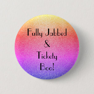 Chapa Redonda De 5 Cm Art Deco Totalmente Amarrado Tickety Boo