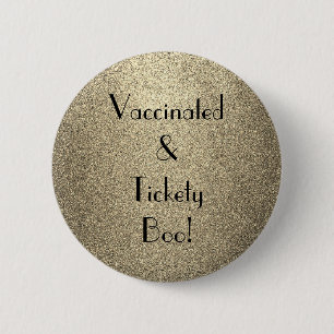 Chapa Redonda De 5 Cm Art Deco Vacunado y Tickety Boo