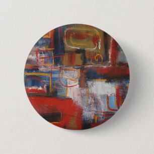 Chapa Redonda De 5 Cm Arte abstracto africano - Cuadrados y círculos