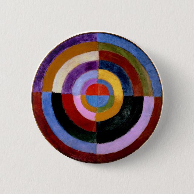Chapa Redonda De 5 Cm Arte abstracto de Robert Delaunay (Anverso)