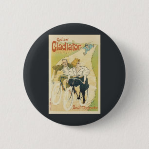 Chapa Redonda De 5 Cm Arte Antiguo Modernista, Bicicletas Gladiator Cycl