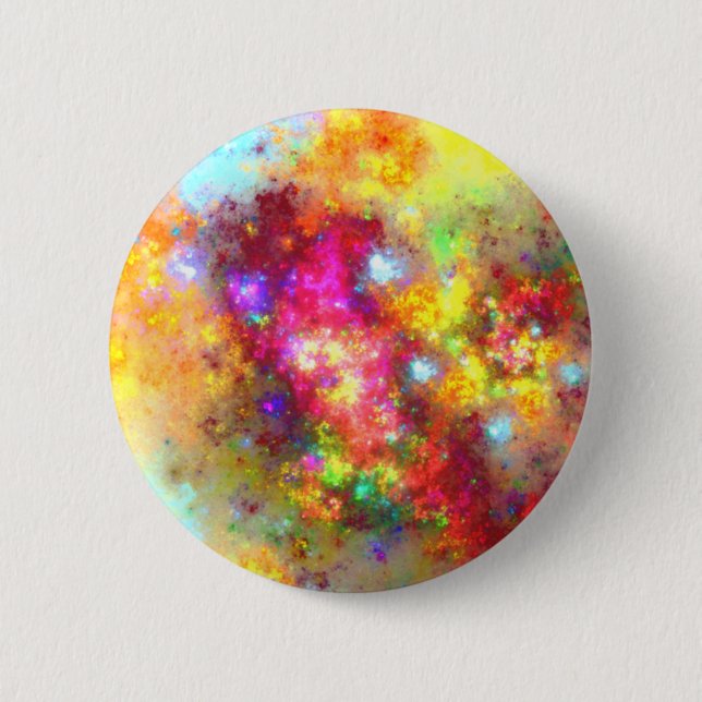 Chapa Redonda De 5 Cm arte crudo del fractal (Anverso)