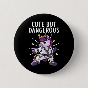 Chapa Redonda De 5 Cm Arte Cute Karate Para Mujeres Chica Marcial De Cin