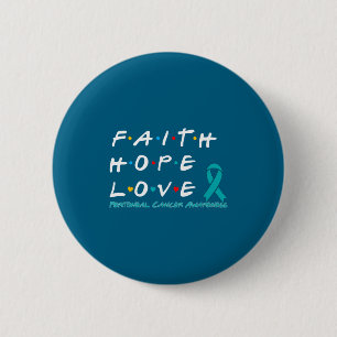 Chapa Redonda De 5 Cm Arte de cáncer peritoneal Fe Esperanza Amor