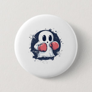 Chapa Redonda De 5 Cm Arte de fantasma de boxeo lindo