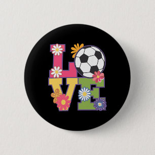 Chapa Redonda De 5 Cm Arte de fútbol divertido para mujeres jugadoras de