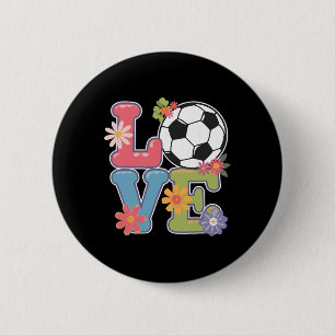Chapa Redonda De 5 Cm Arte de fútbol genial para mujeres adolescentes po